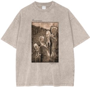 Premium T-Shirt with Original Art entitled Procession printed large in the center of the t-shirt. The print has the name and signature printed on the shirt.