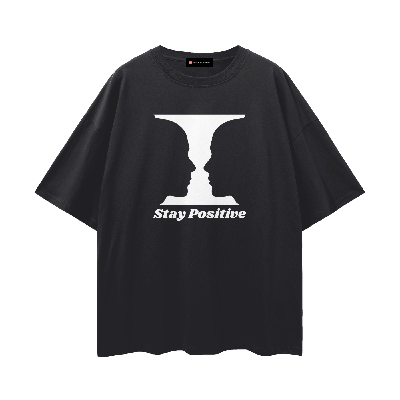 Stay Positive - Streetwear Loose Drop Shoulder T-Shirt - Image 2