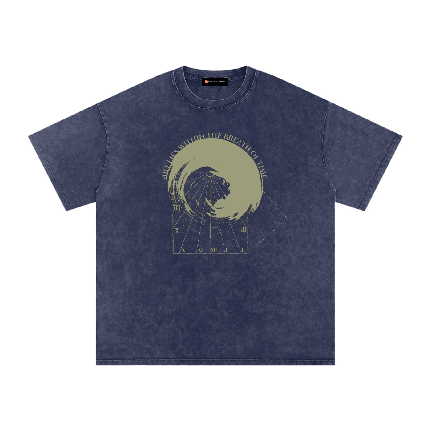 Art Breath Time - Snow Washed Oversized Cotton T-Shirt - Image 7