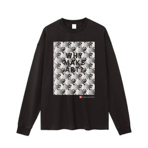 Why Make Art? Escher Inspired, Enzyme Washed Long Sleeve T-shirt